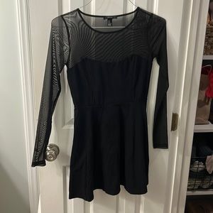Sheer Top Little Black Dress